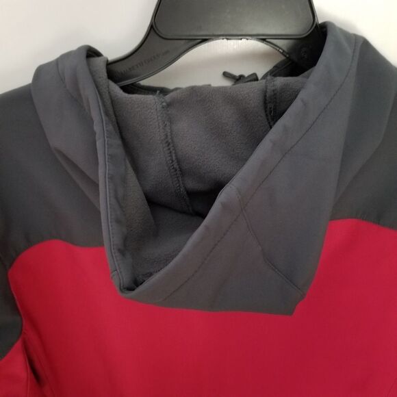Port Authority Red Gray Hooded Core Soft Shell Jacket Size XXL NWOT 6 0319 - Picture 4 of 15